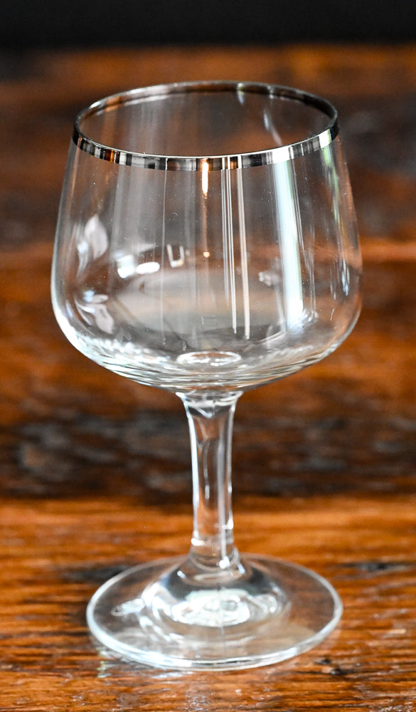 silver rim goblets