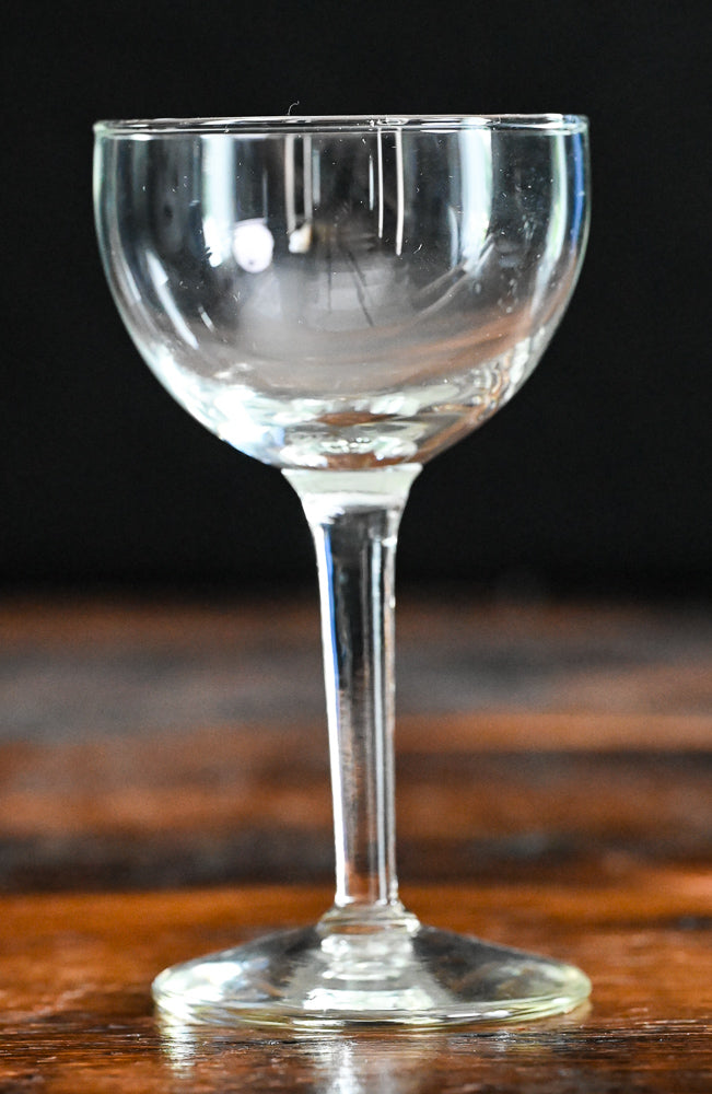 clear Nick and Nora cocktail coupes