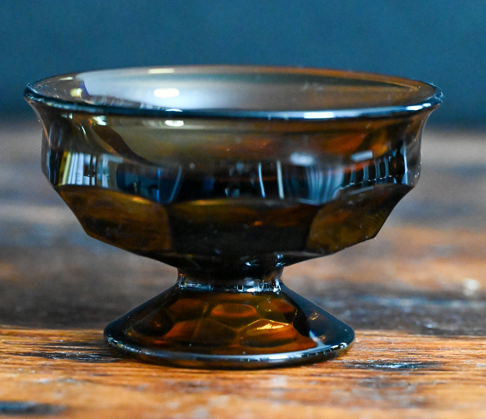 nutmeg brown Viking Georgian Dessert Glasses or Champagne coupes