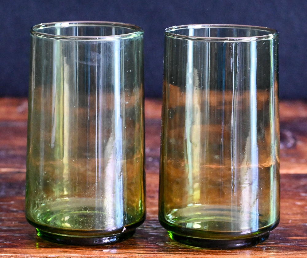 avocado green Anchor Hocking Finlandia tumblers