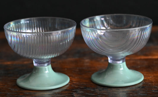 Sage Green Plastic Sherbet Glasses