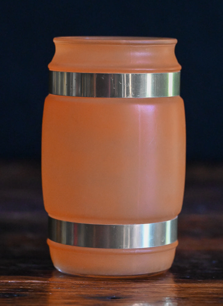 orange siestaware mug with wooden handle