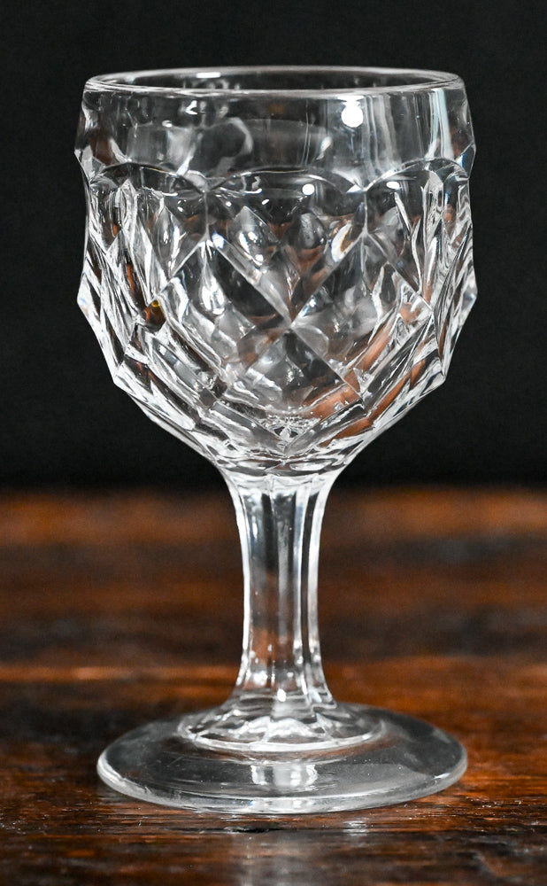Pressed Crystal Clear Cordial Glass