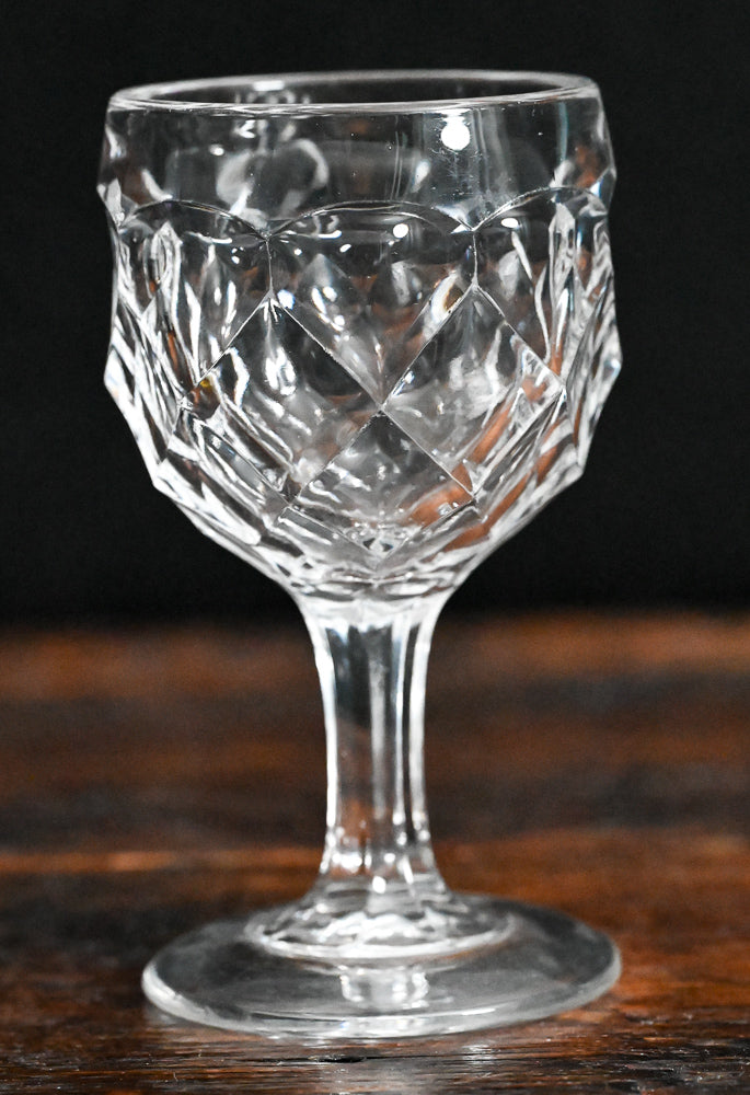 Pressed Crystal Clear Cordial Glass