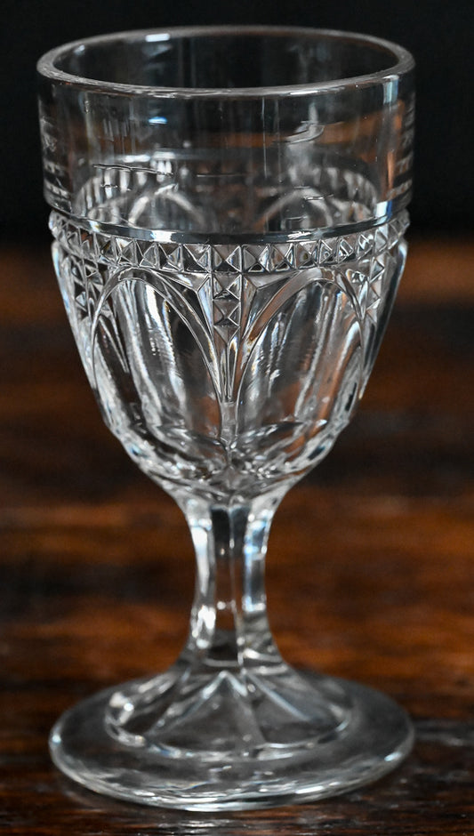 cut crystal Cordial or wine glass