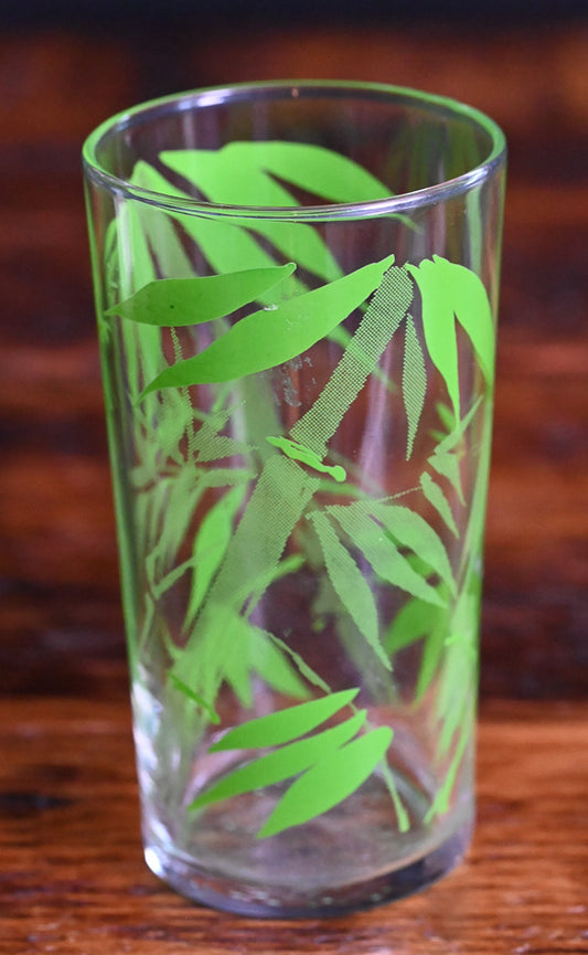 green bamboo print tumblers