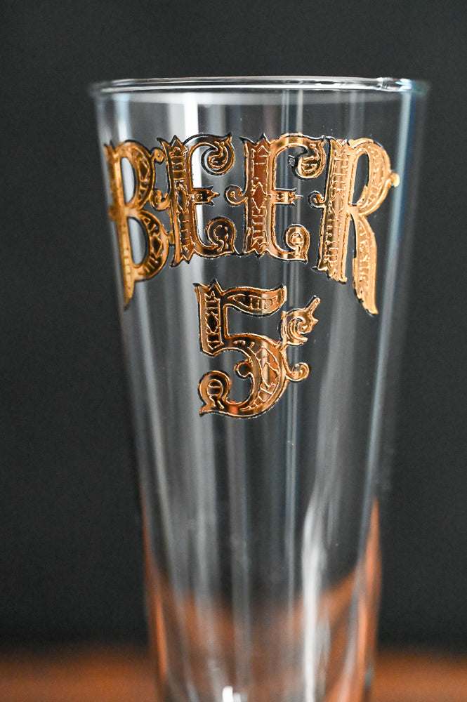 Culver Gold Beer 5 cents pilsner glasses