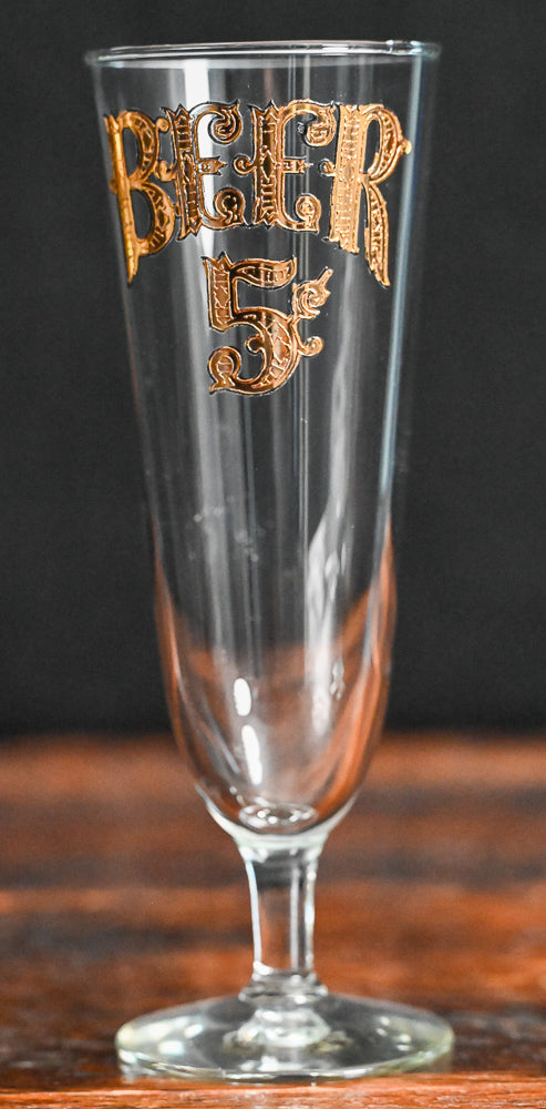 Culver Gold Beer 5 cents pilsner glasses