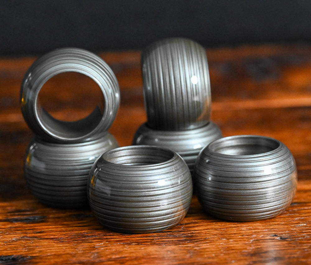 gray plastic napkin rings