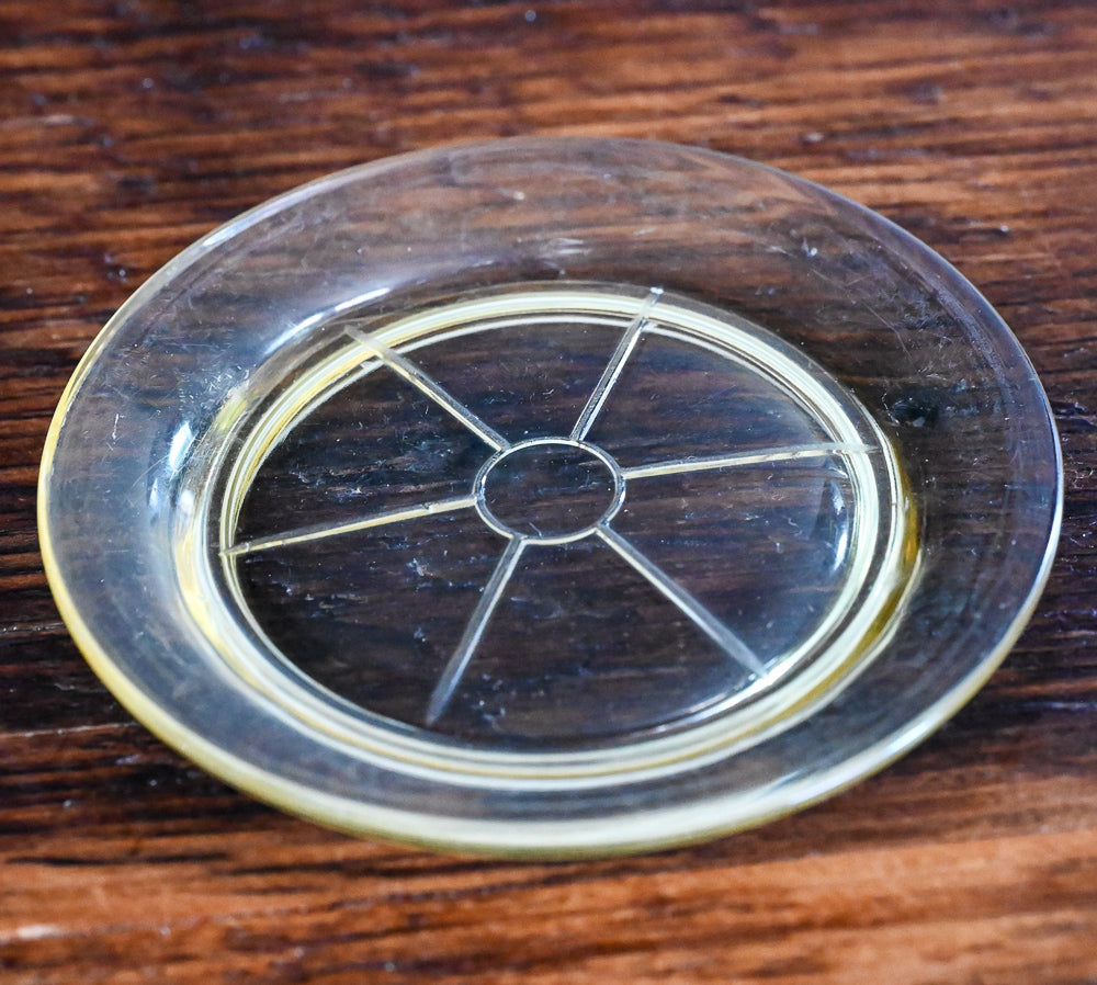 Fostoria Yellow glass coasters