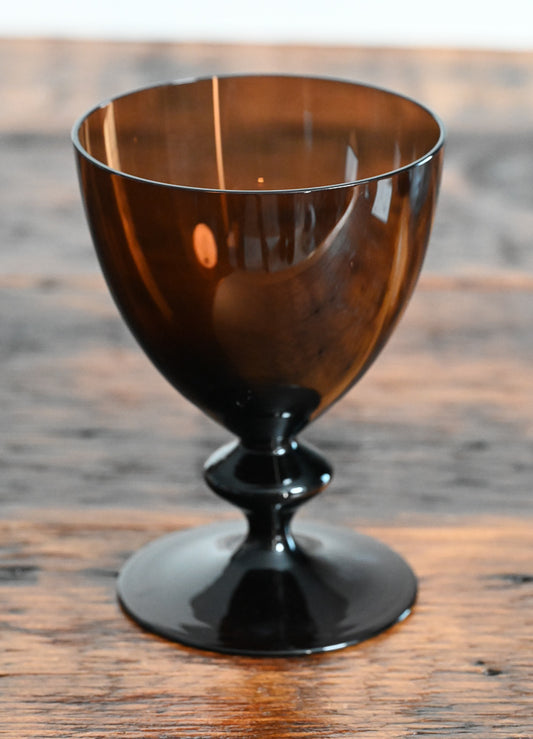 brown glass water goblets