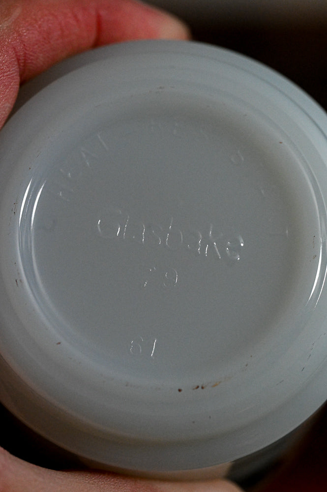 Glasbake white mug with Grandpa