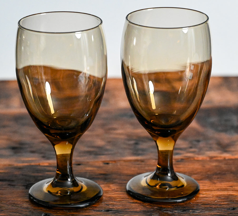 Libbey Mocha Brown Goblets