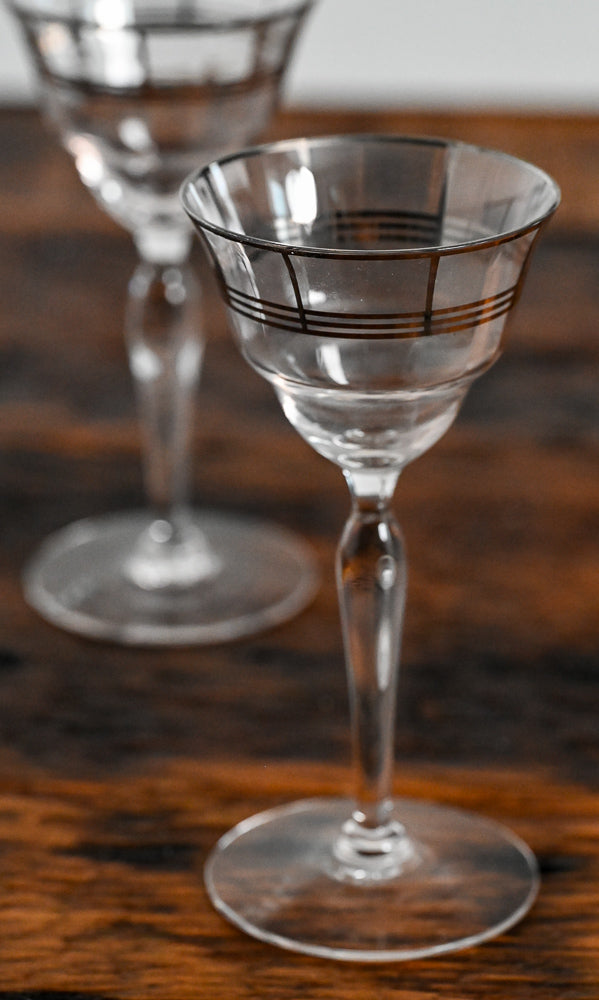 platinum banded coupe glasses