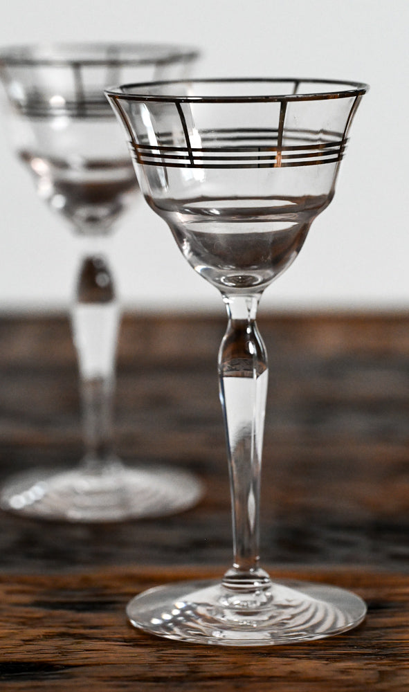 platinum banded coupe glasses