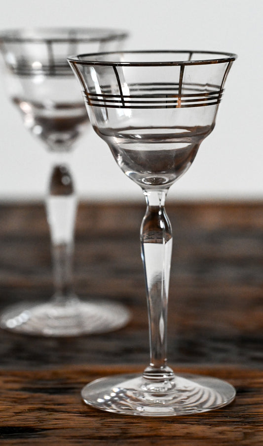 platinum banded coupe glasses
