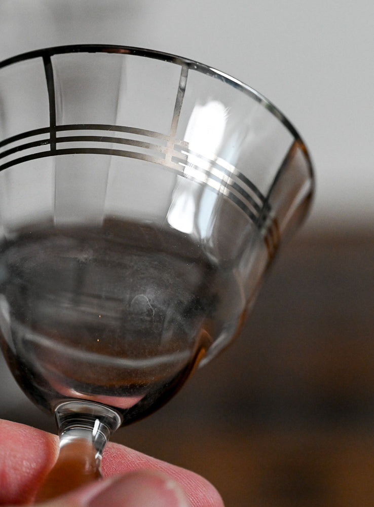 platinum banded coupe glasses