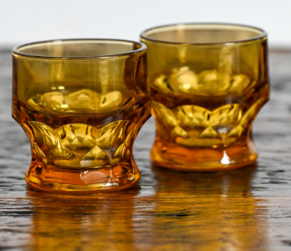 Anchor Hocking amber honeycomb tumbler