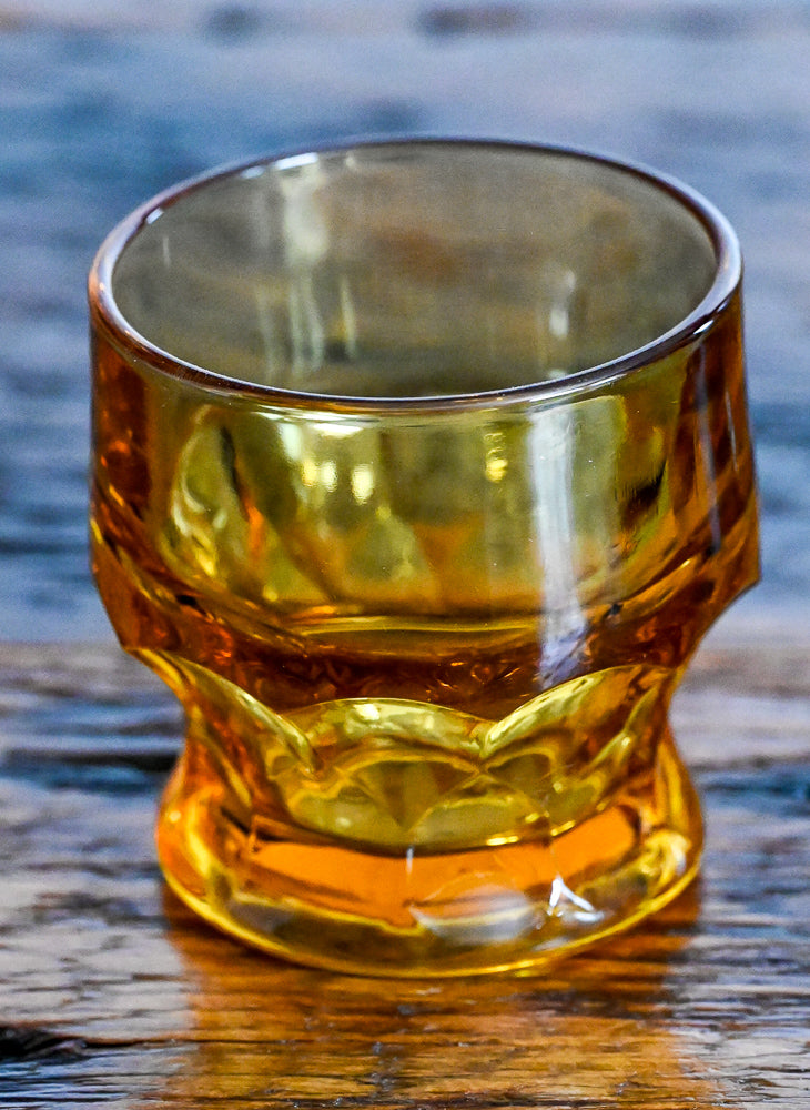Anchor Hocking amber honeycomb tumbler