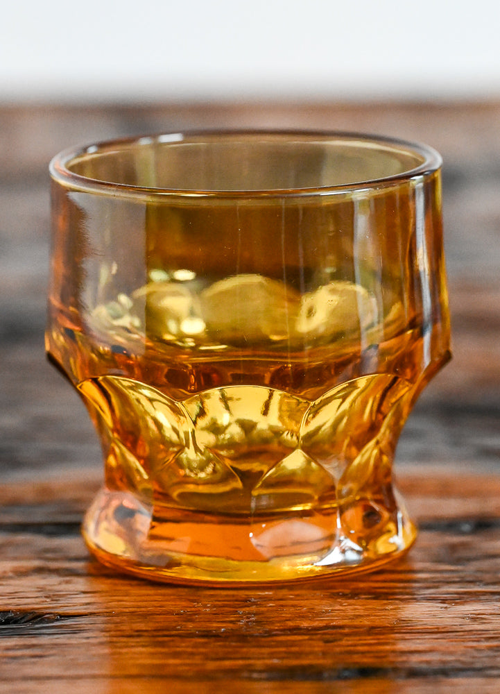Anchor Hocking amber honeycomb tumbler