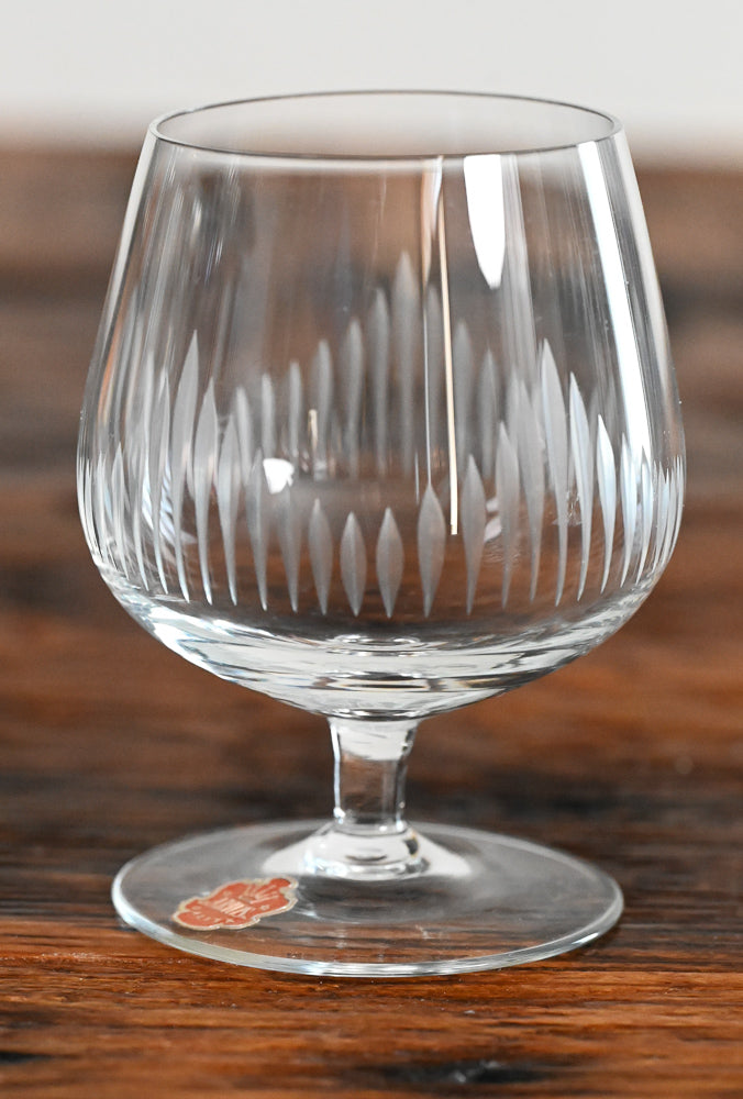 etched lines brandy snifter