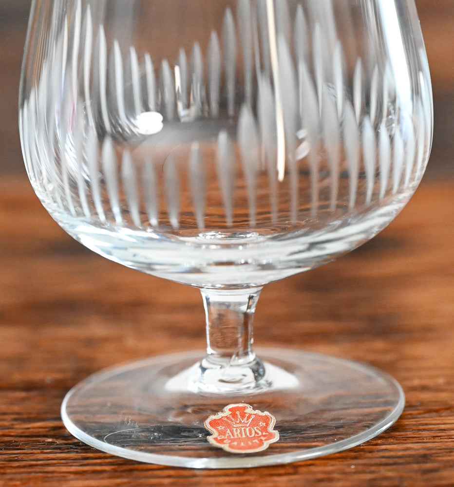 etched lines brandy snifter