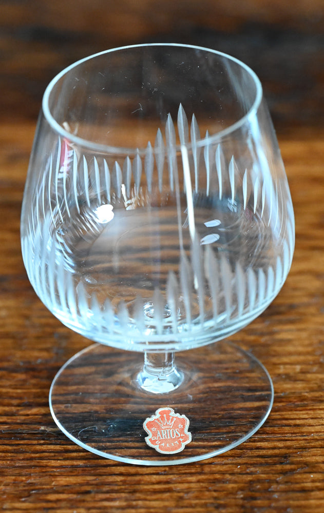 etched lines brandy snifter