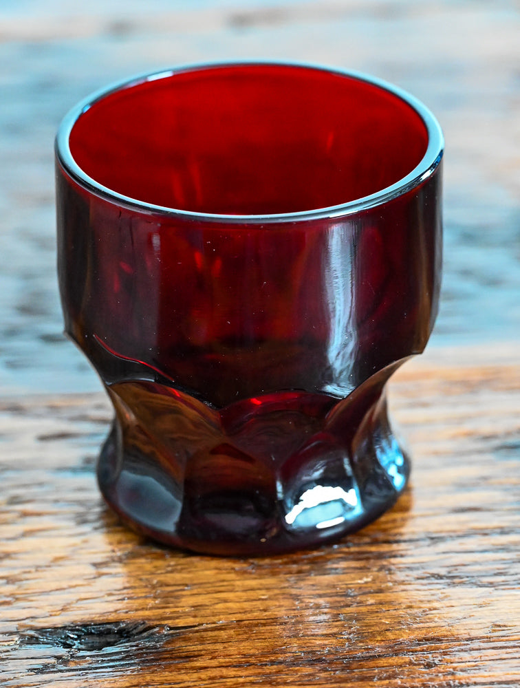 Anchor Hocking red glass tumbler