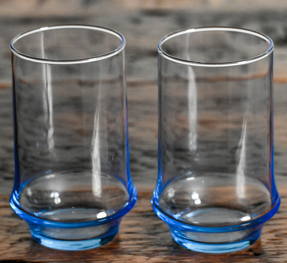 Libbey light blue glass tumblers