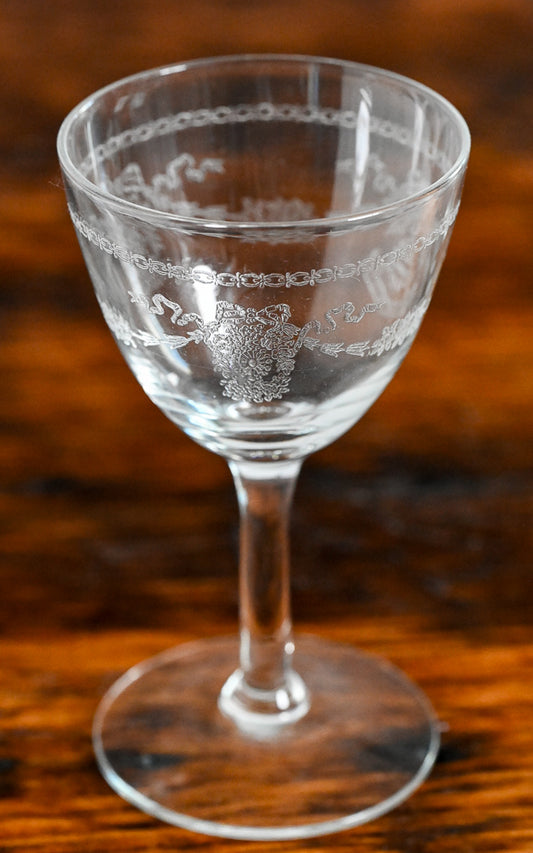 Blackstone Hotel Chicago engraved wine glasses