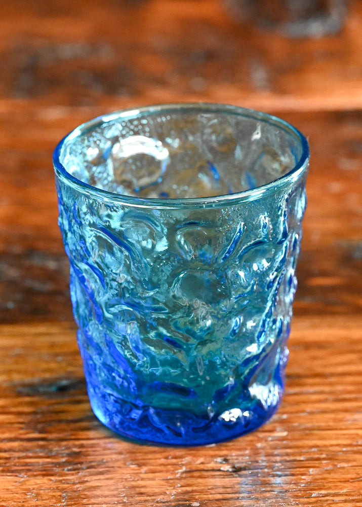 Anchor Hocking blue Lido Milano lowball glasses