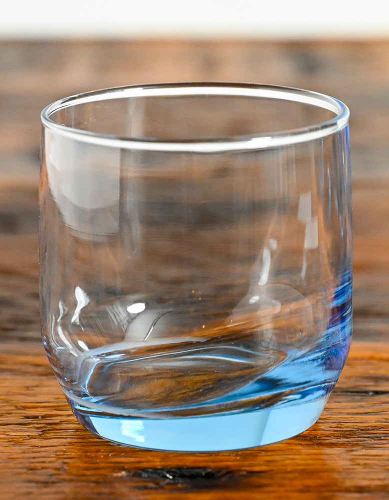 Libbey blue glass lowballs