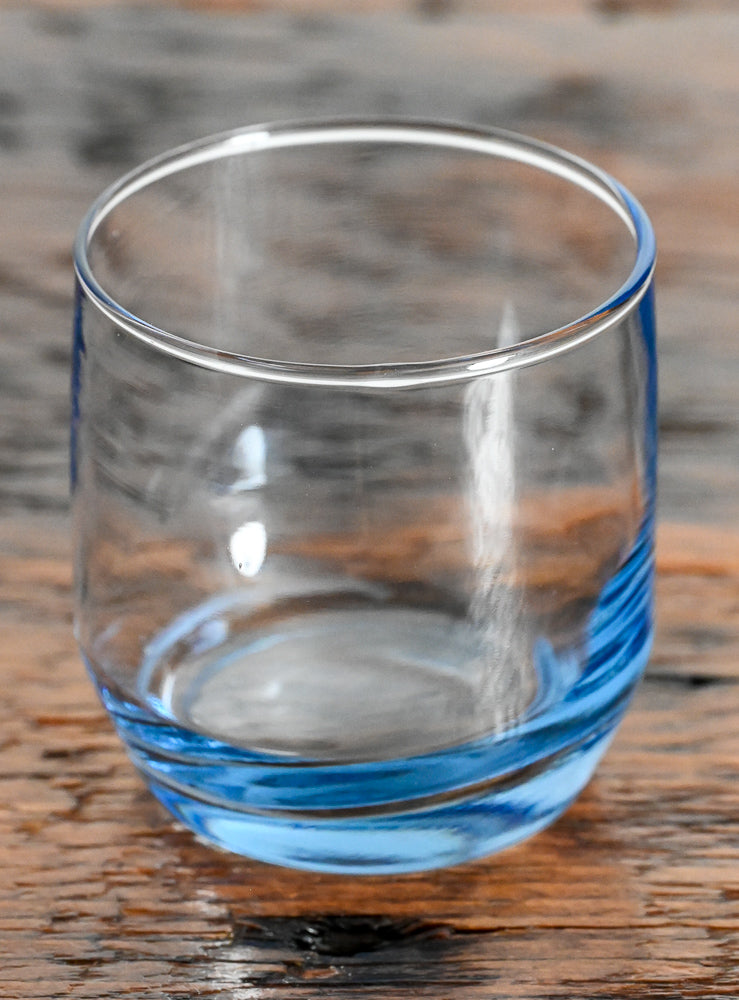 Libbey blue glass lowballs