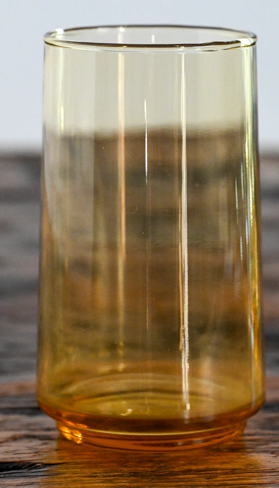 amber glass tumblers