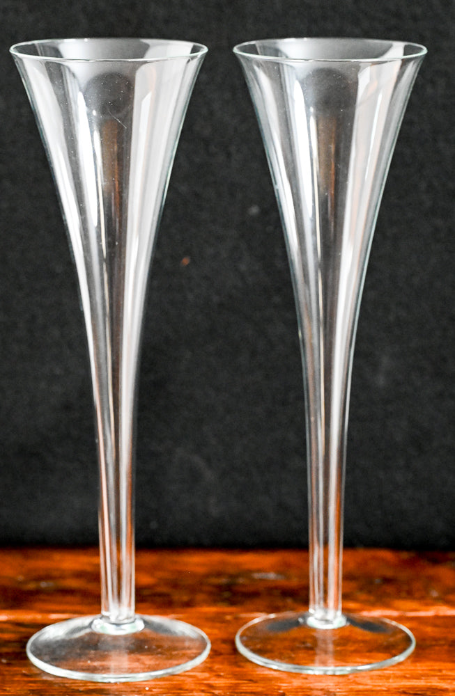 tall clear champagne flutes