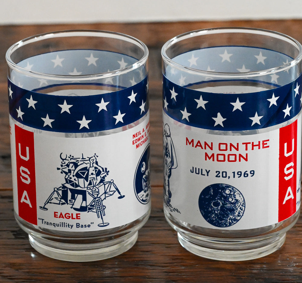 Libbey Apollo 11, Patriotic red, white and blue glass