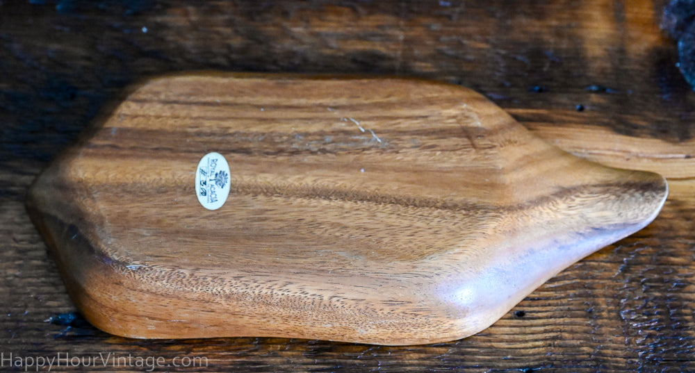oblong vintage wood Royal Acacia tray