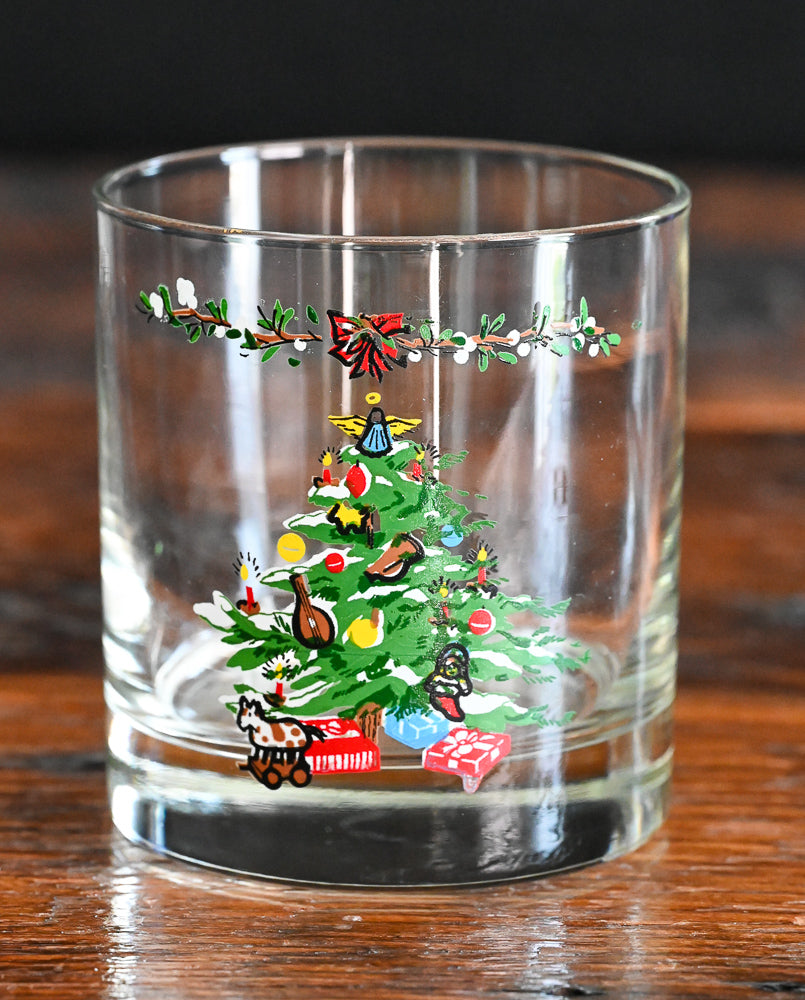 Montgomery Ward 1979 Holiday rocks glass