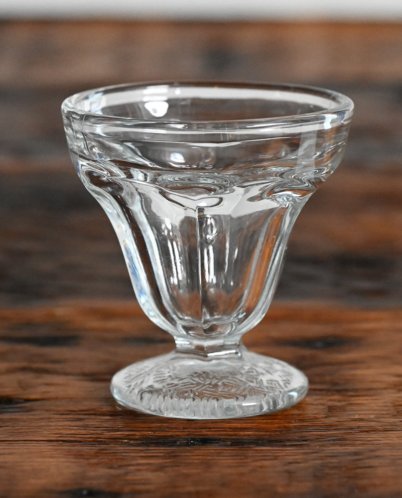 small clear parfait glass