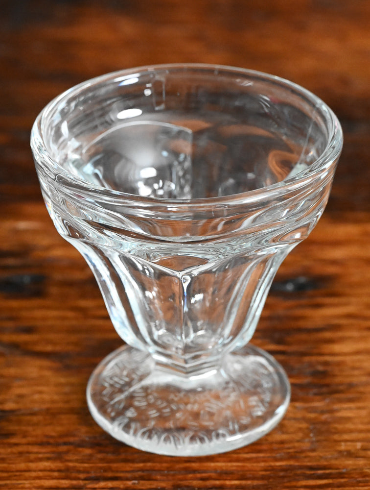 small clear parfait glass