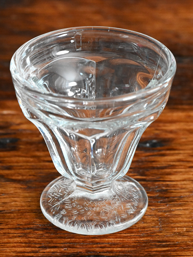 small clear parfait glass