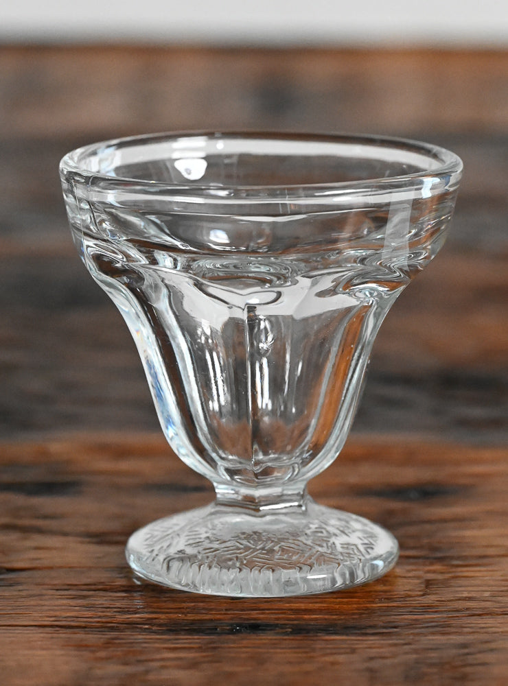small clear parfait glass