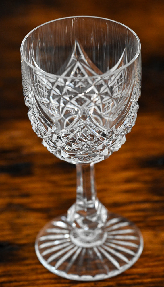 Baccarat cut crystal sherry glasses