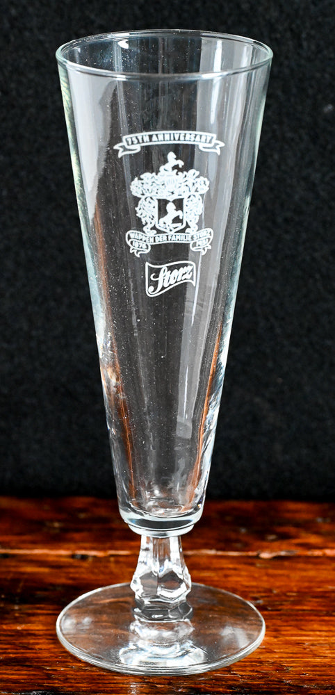 clear pilsner glass with Storz logo