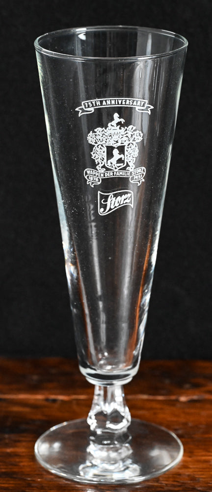 clear pilsner glass with Storz logo