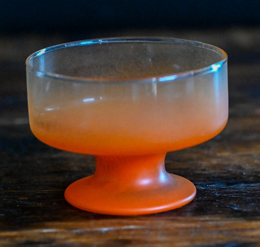 orange Blendo sherbet glass