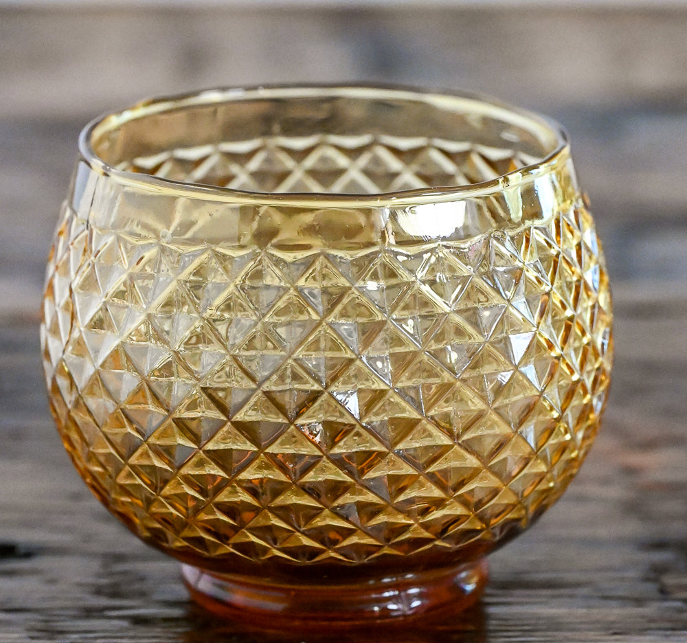 amber glass lowball