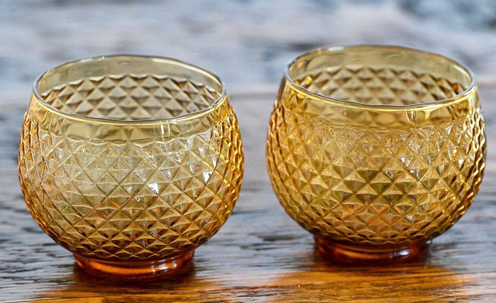 amber glass lowball
