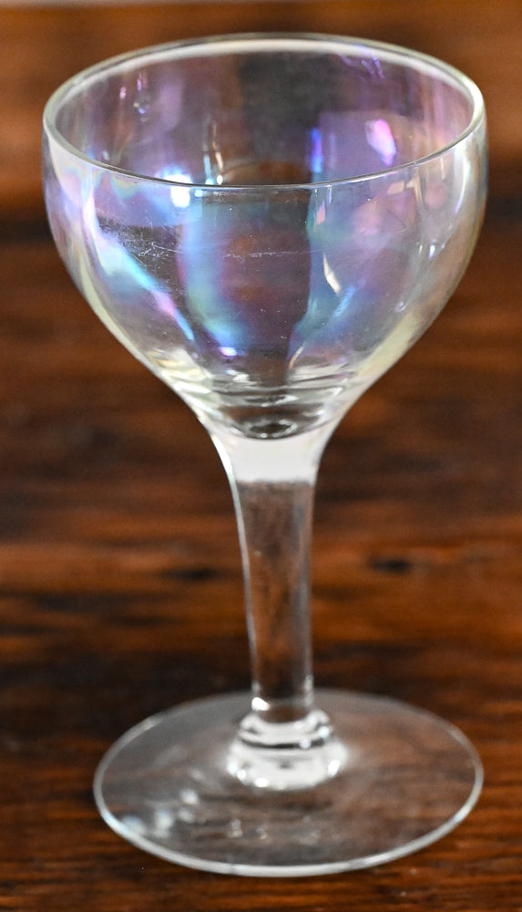 iridescent cordial glasses