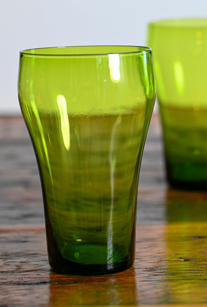 bright green tumbler glasses